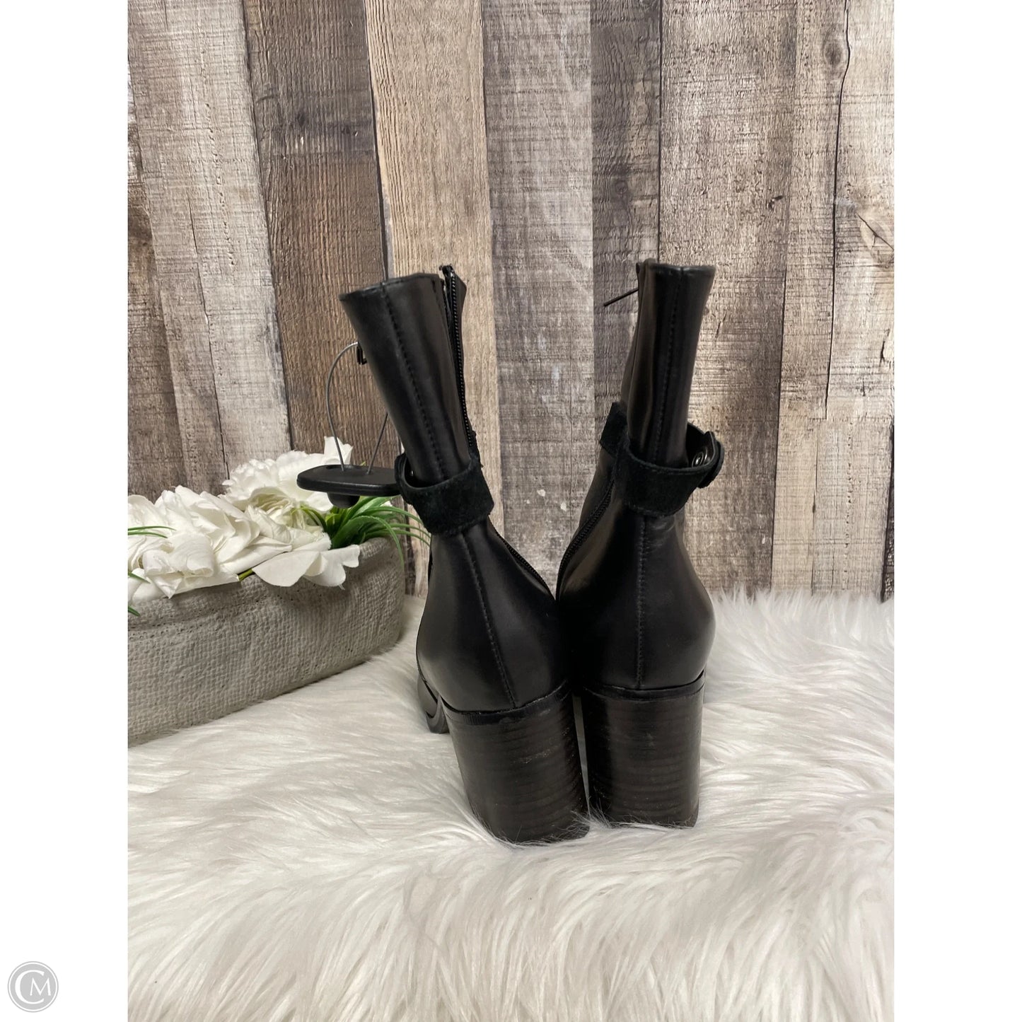 Boots Ankle Heels By Coach And Four In Black, Size: 7.5