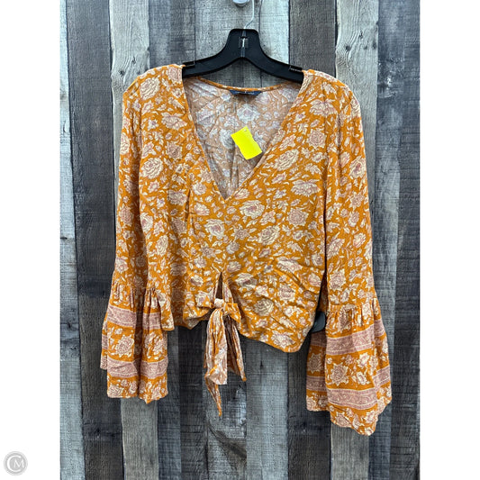 Top Long Sleeve By American Eagle In Floral Print, Size: Xs
