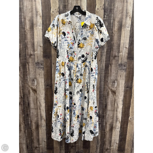 Dress Casual Maxi By Ophelia Roe In Floral Print, Size: Xl