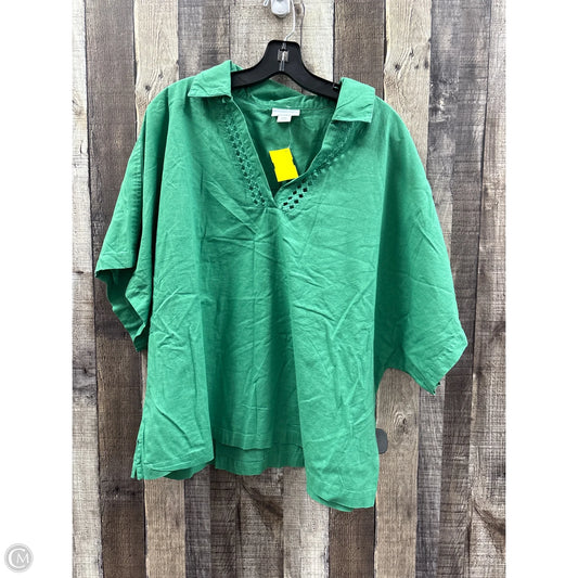 Top Short Sleeve By Liz Claiborne In Green, Size: Xxl