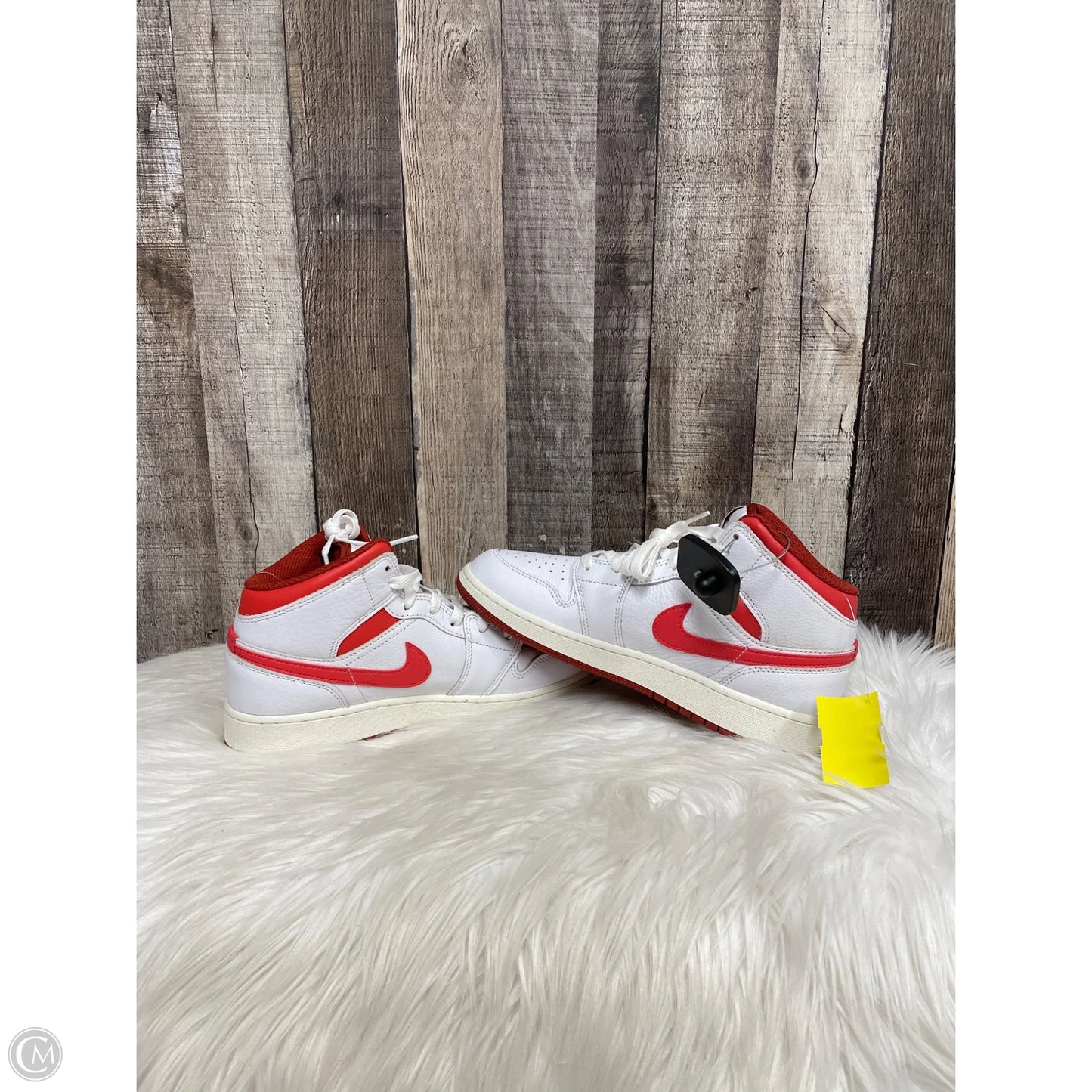 Shoes Luxury Designer By Jordan In Red & White, Size: 8