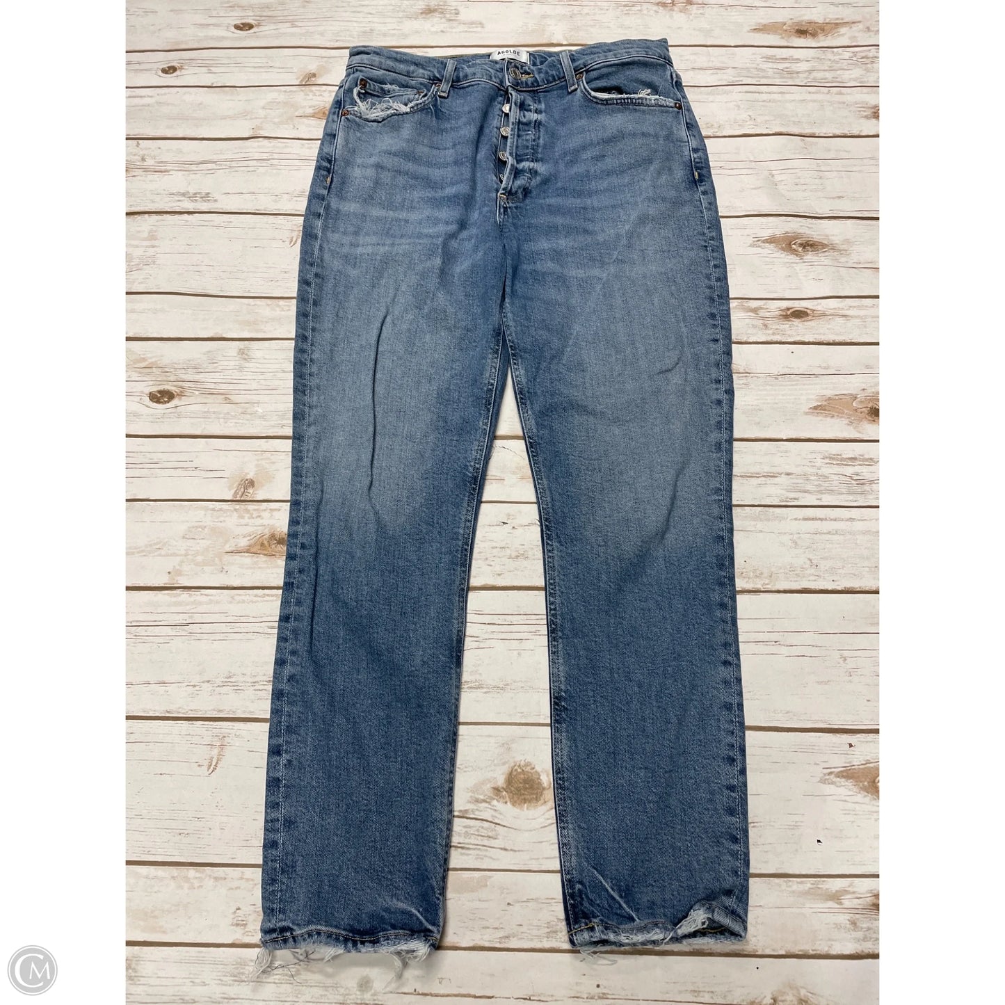 Jeans Boyfriend By Agolde In Blue Denim, Size: 8