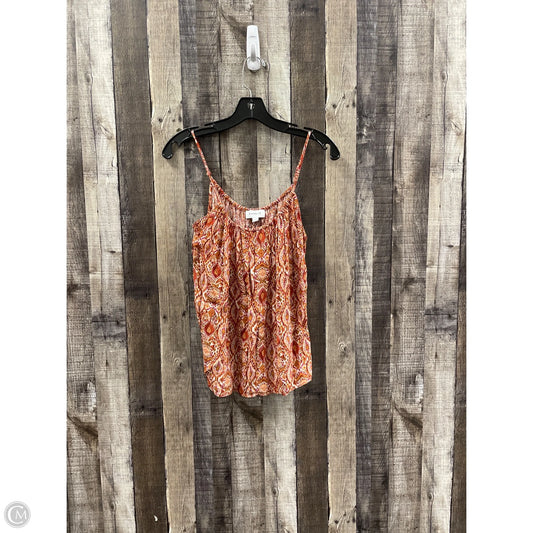 Top Sleeveless By Evereve In Orange, Size: M