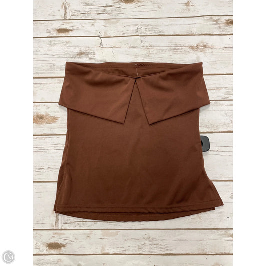 Top Sleeveless By Cmf In Brown, Size: S
