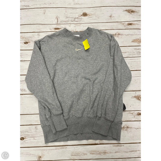 Sweatshirt Crewneck By Nike In Grey, Size: Xs
