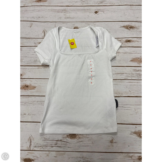 Top Short Sleeve By Old Navy In White, Size: S