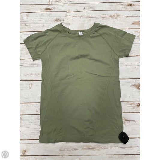 Athletic Top Short Sleeve By Athleta In Green, Size: M