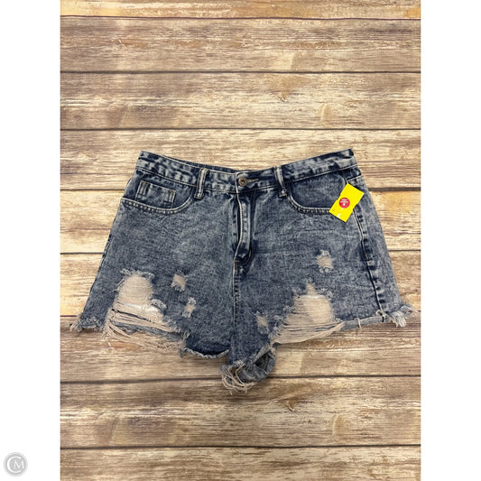 Shorts By Shein In Blue Denim, Size: L