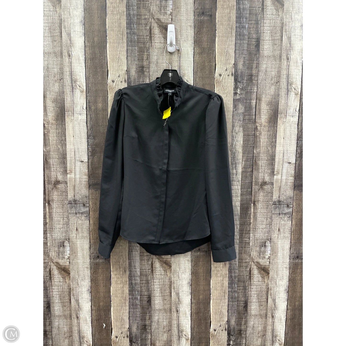 Top Long Sleeve By Express In Black, Size: Xs