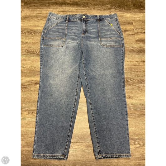 Jeans Straight By Terra & Sky In Blue Denim, Size: 22
