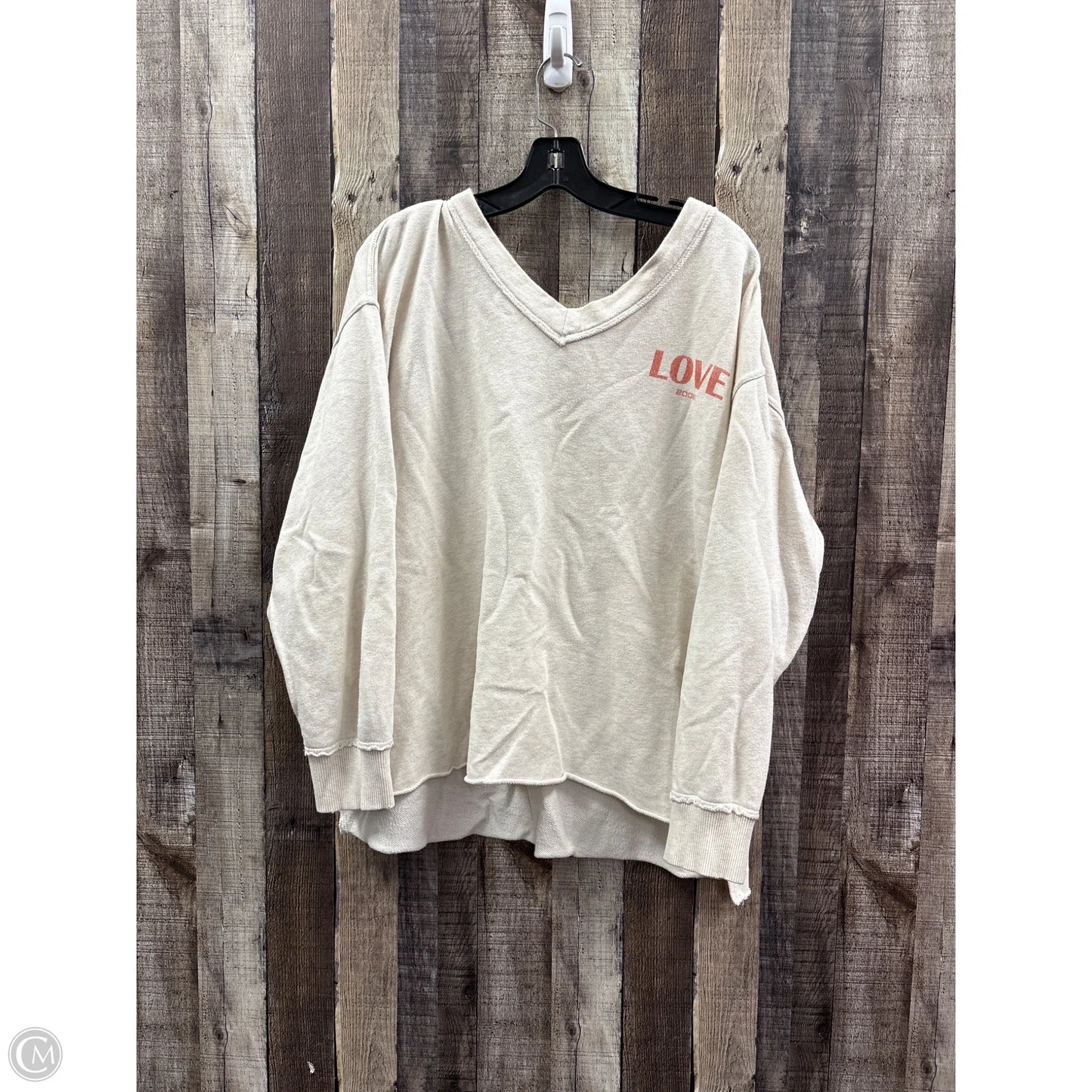 Sweatshirt Crewneck By Aerie In Tan, Size: M