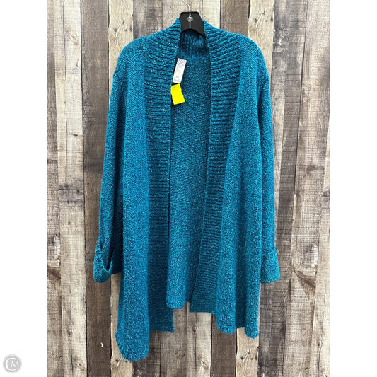 Sweater Cardigan By Cme In Teal, Size: 2x