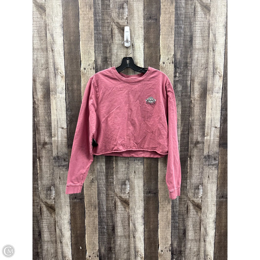 Top Long Sleeve Basic By Vans In Pink, Size: L