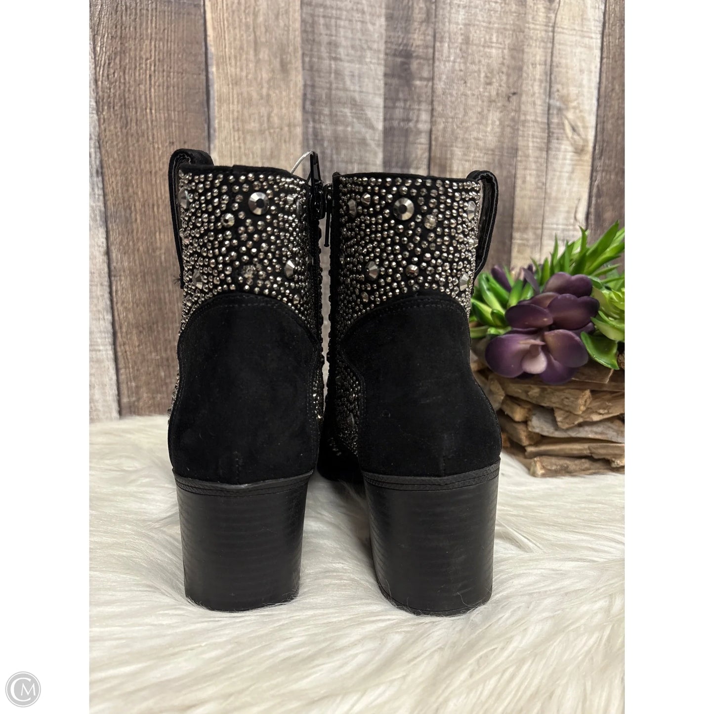 Boots Ankle Heels By Sugar In Black, Size: 8