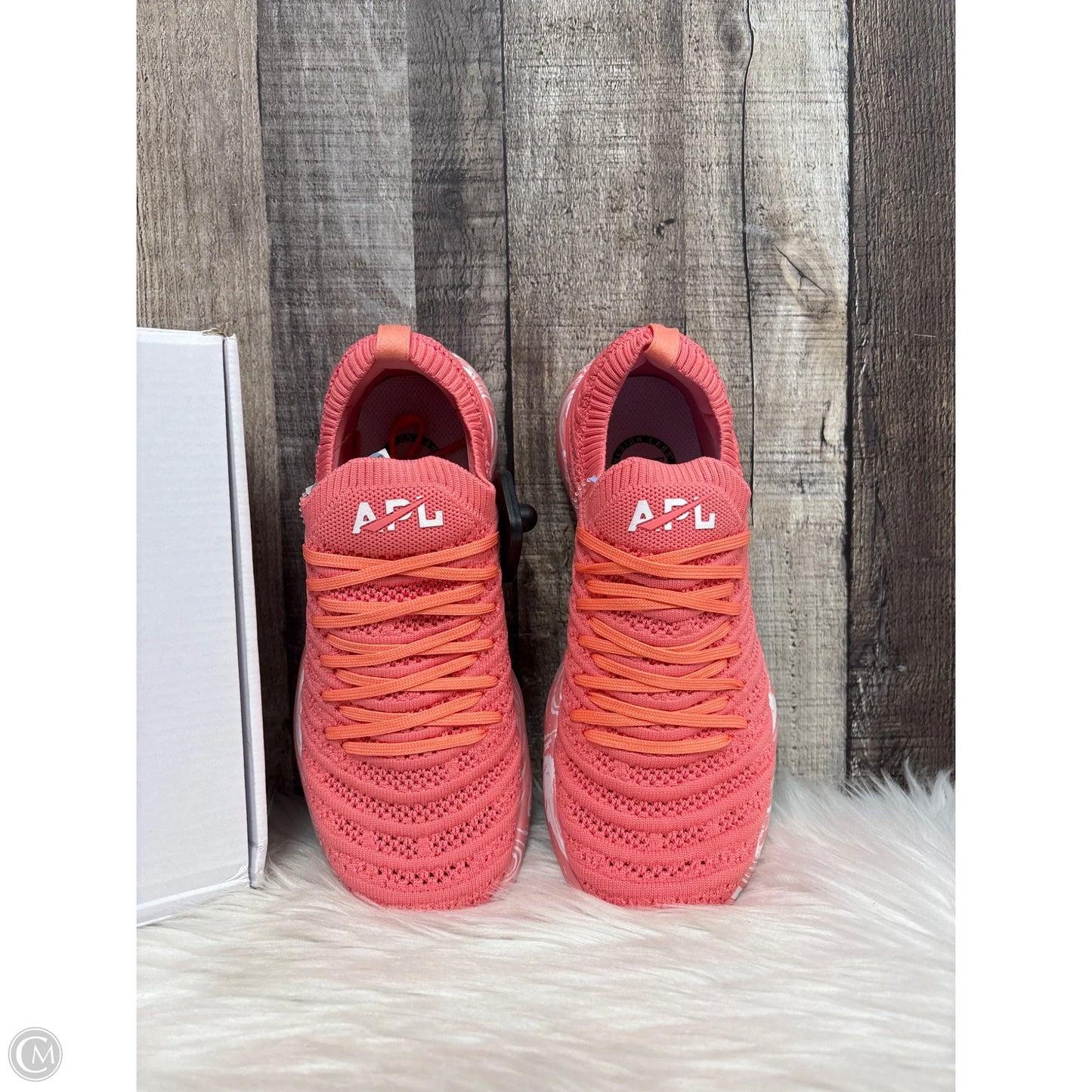 Shoes Designer By Apl In Pink, Size: 7