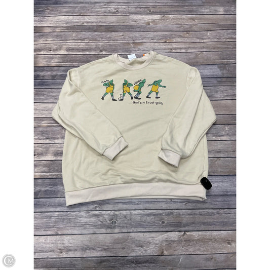 Sweatshirt Crewneck By Comfort Colors In Tan, Size: Xl