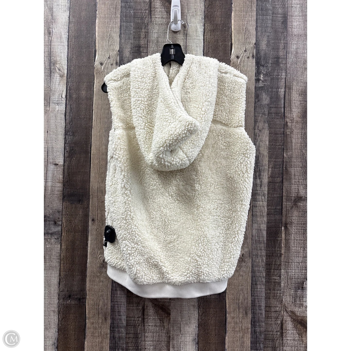 Vest Faux Fur & Sherpa By Zyia In Cream, Size: L