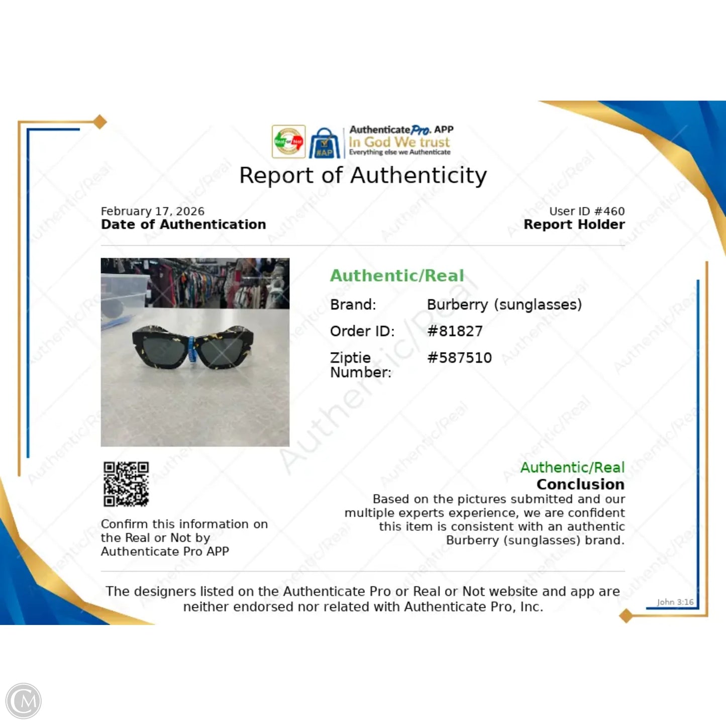 Sunglasses Luxury Designer By Burberry