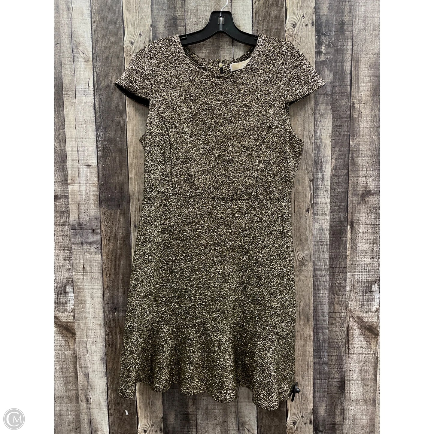 Dress Designer By Michael Kors In Gold, Size: L