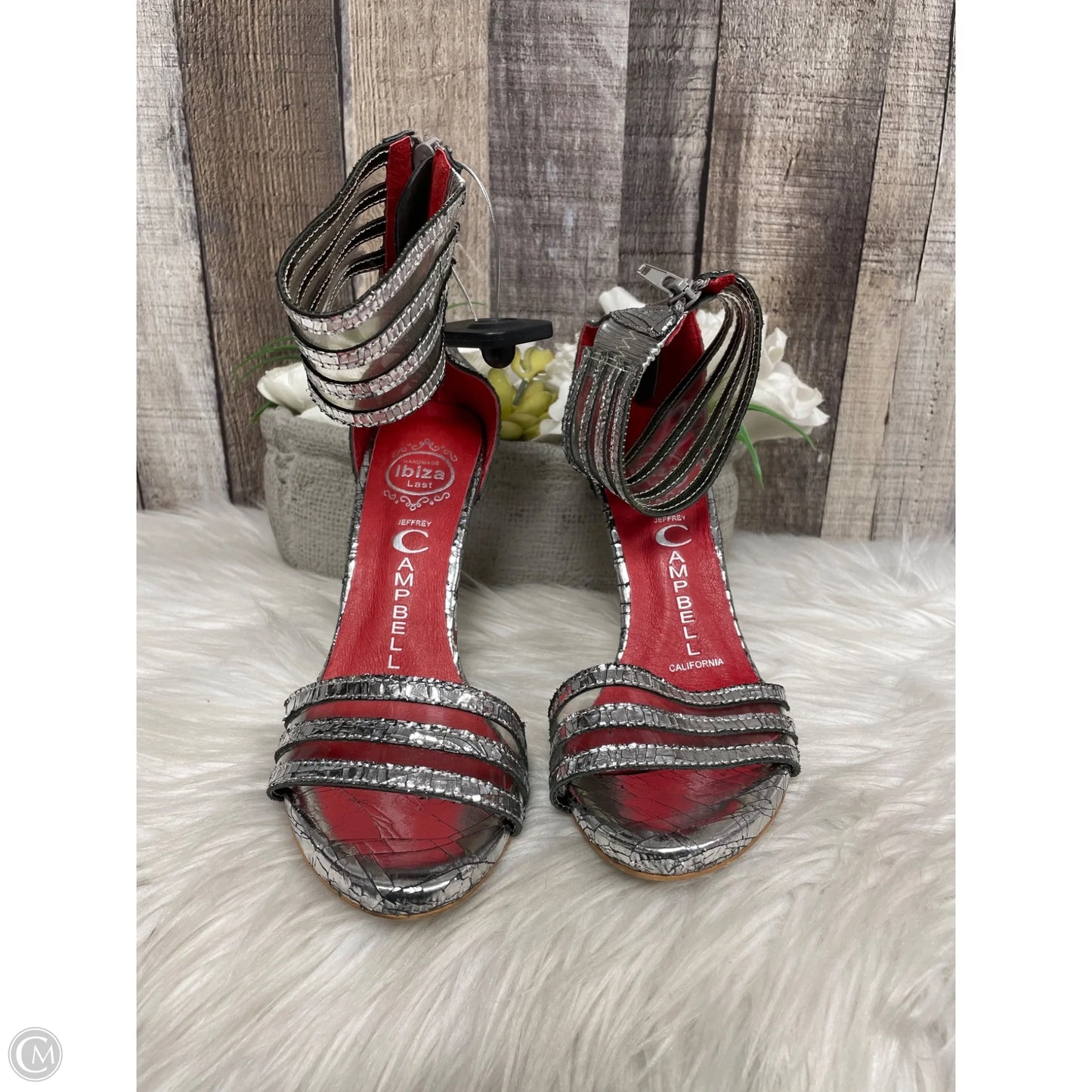 Shoes Heels Stiletto By Jeffrey Campbell In Silver, Size: 7