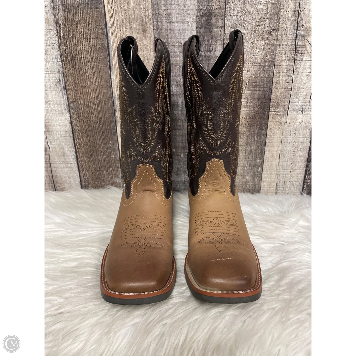 Boots Ankle Flats By Cme In Brown, Size: 5