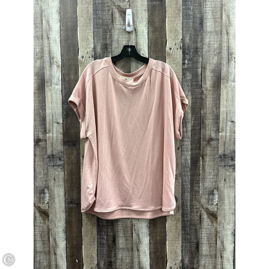 Top Short Sleeve By Cupio In Pink, Size: 1x