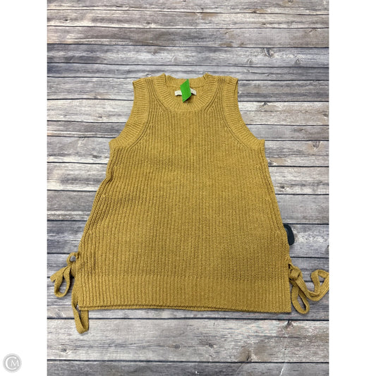 Sweater Short Sleeve By Loft In Tan, Size: M