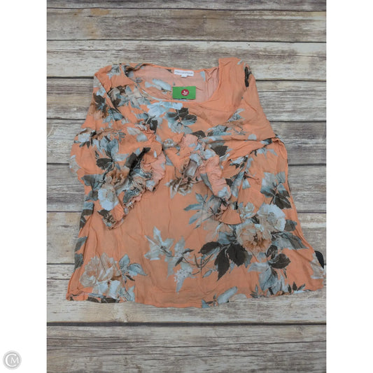 Top 3/4 Sleeve By Coco + Jaimeson In Peach, Size: M