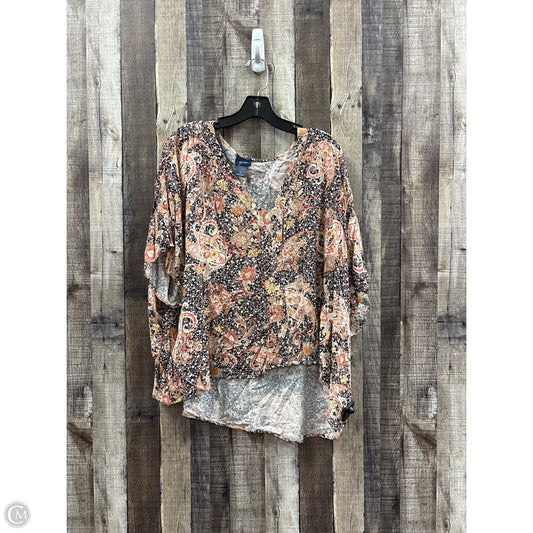 Top Short Sleeve By Daytrip In Paisley Print, Size: L