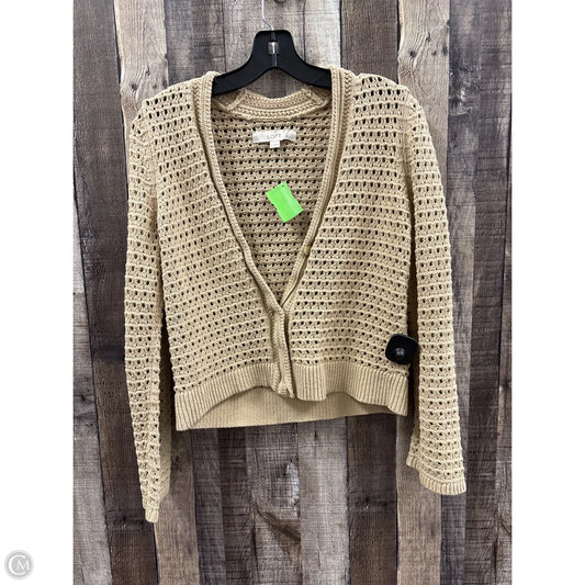 Sweater Cardigan By Loft In Beige, Size: S