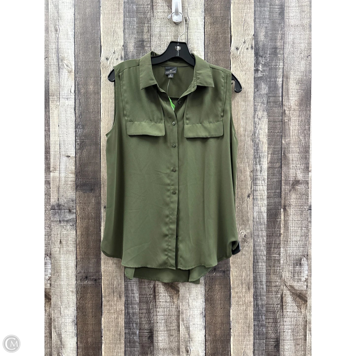 Top Sleeveless By Worthington In Green, Size: M