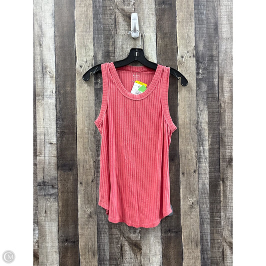Top Sleeveless By Members Mark In Red, Size: M