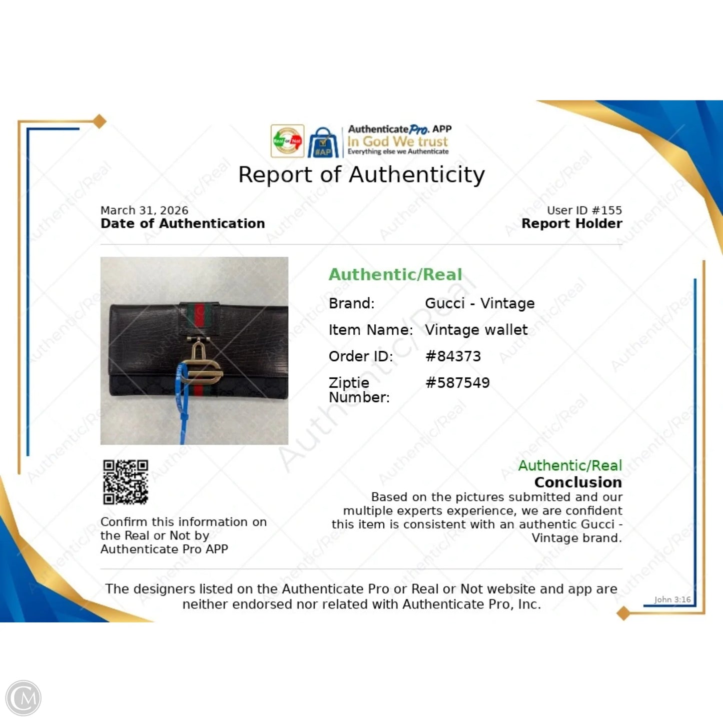 Wallet Luxury Designer By Gucci, Size: Medium