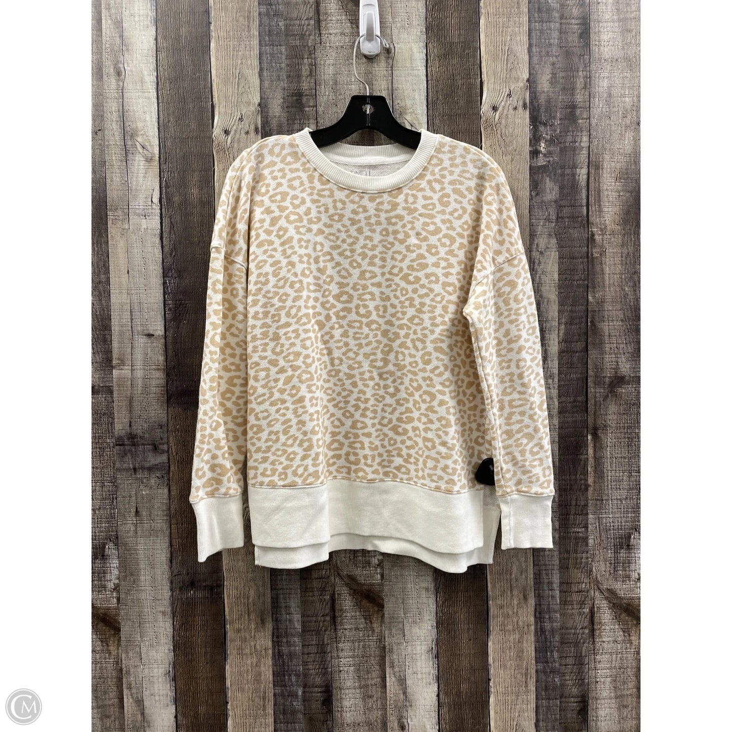 Sweatshirt Crewneck By Time And Tru In Animal Print, Size: M