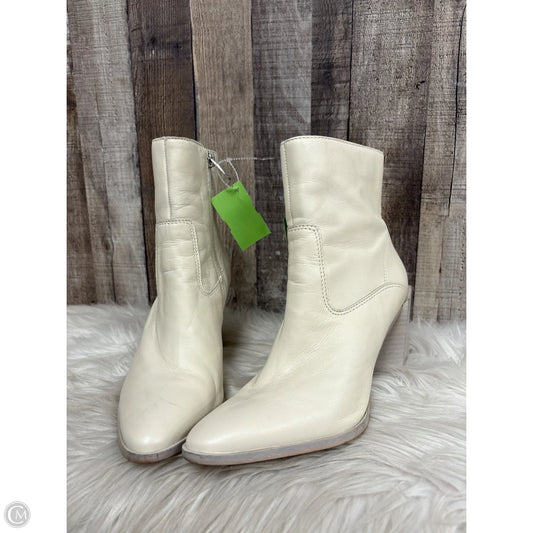 Boots Ankle Heels By Vince Camuto In Cream, Size: 7