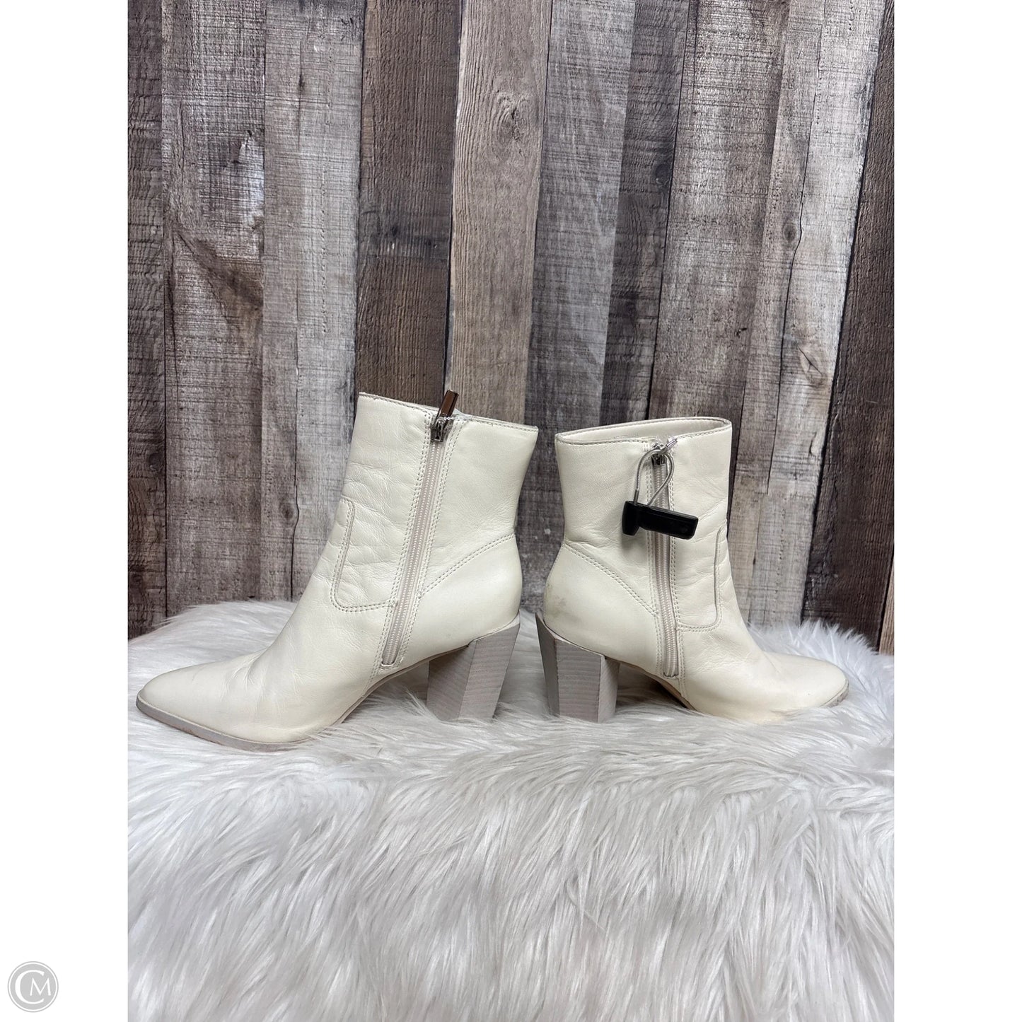 Boots Ankle Heels By Vince Camuto In Cream, Size: 7
