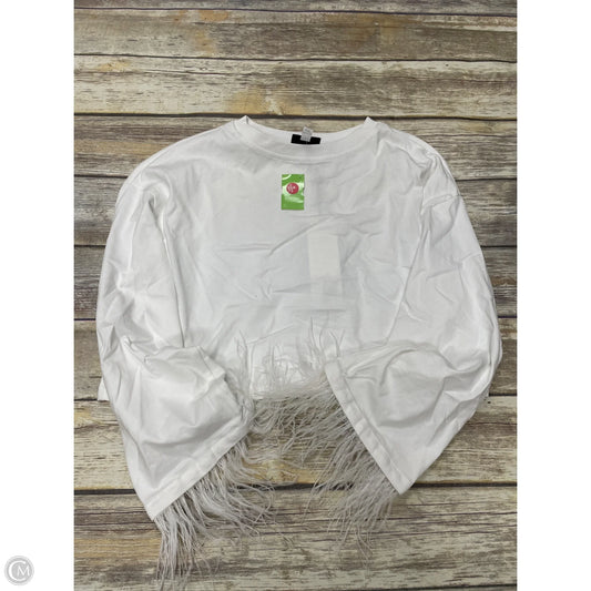 Top Long Sleeve By Cme In White, Size: S