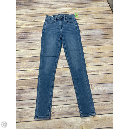 Jeans Straight By American Eagle In Blue Denim, Size: 4
