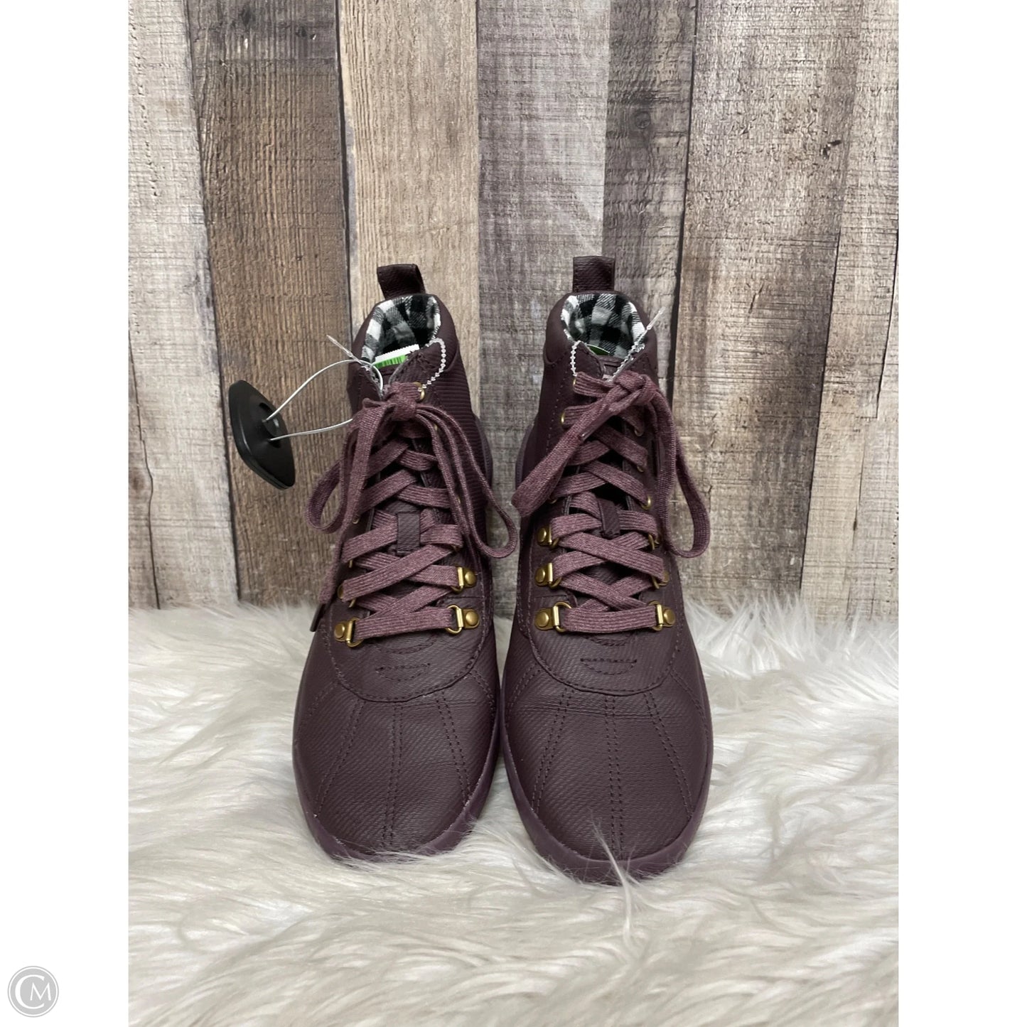 Boots Ankle Flats By Keds In Maroon, Size: 8.5