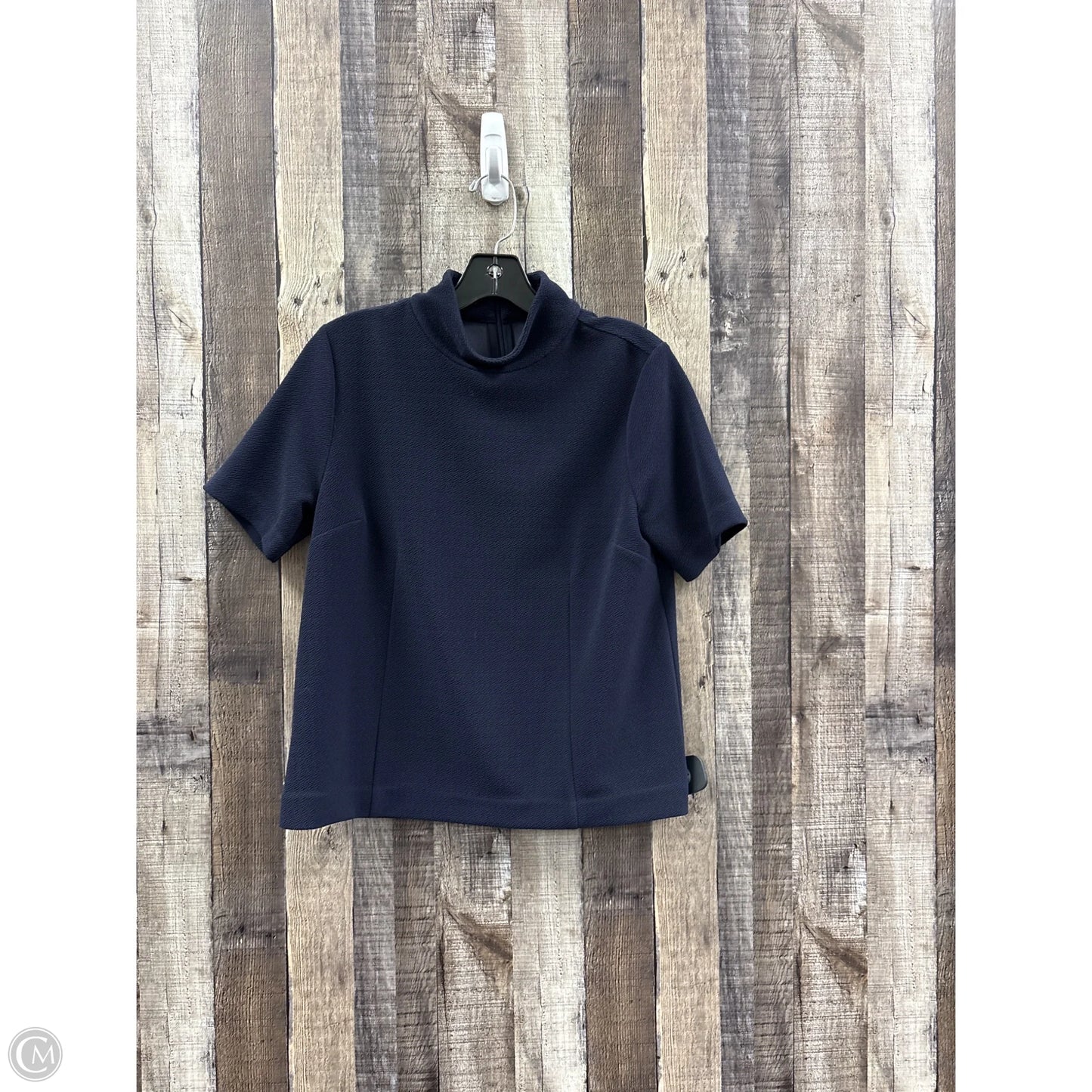 Top Short Sleeve By Ann Taylor In Navy, Size: S