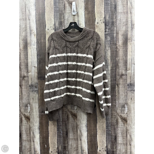 Sweater By Lc Lauren Conrad In Striped Pattern, Size: L