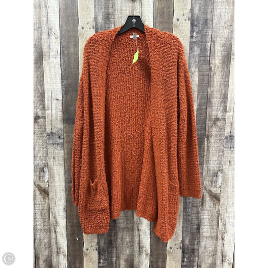 Sweater Cardigan By Ecote In Orange, Size: L