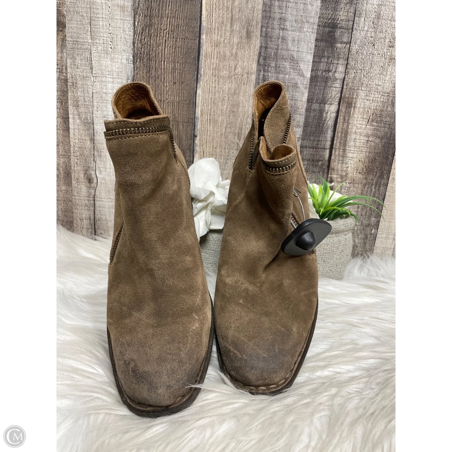 Boots Ankle Flats By Born In Brown, Size: 8.5