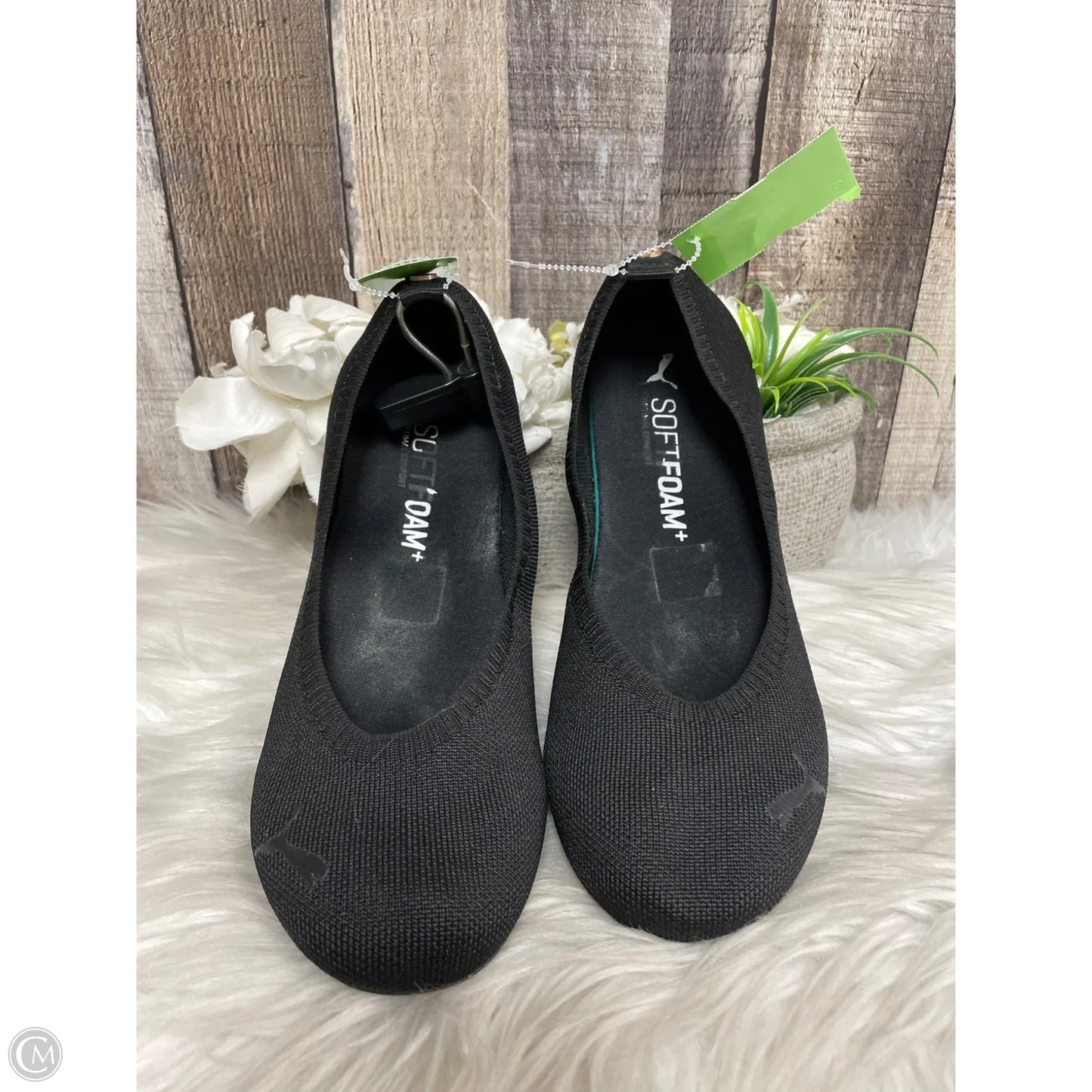 Shoes Flats By Puma In Black, Size: 8