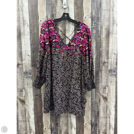 Dress Casual Short By Anthropologie In Floral Print, Size: Xlp
