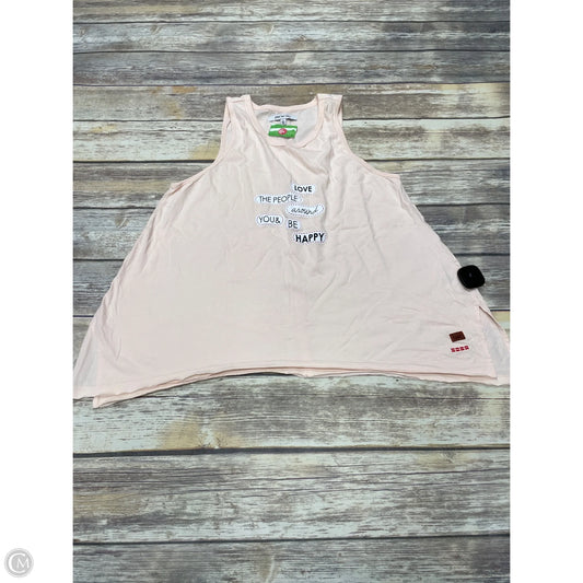 Top Sleeveless By Peace Love World In Peach, Size: S
