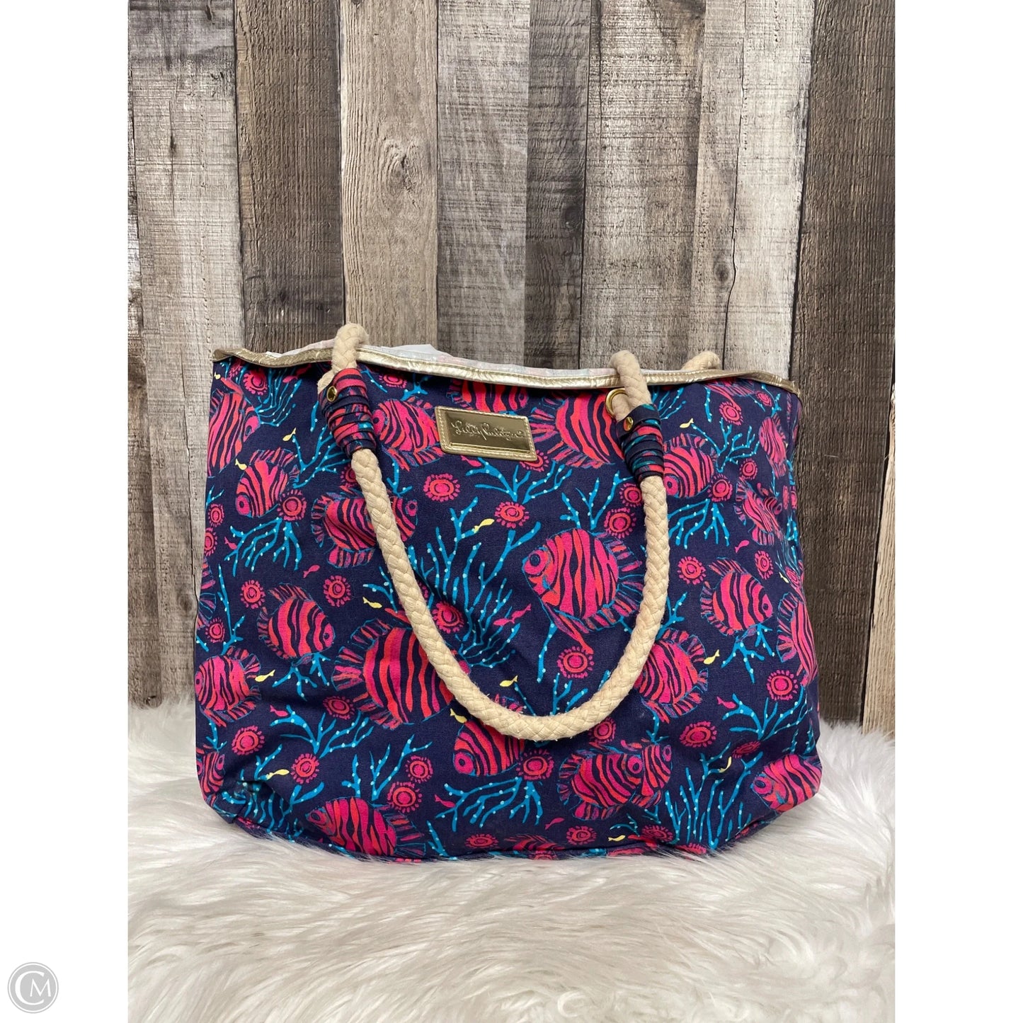 Tote Designer By Lilly Pulitzer, Size: Large