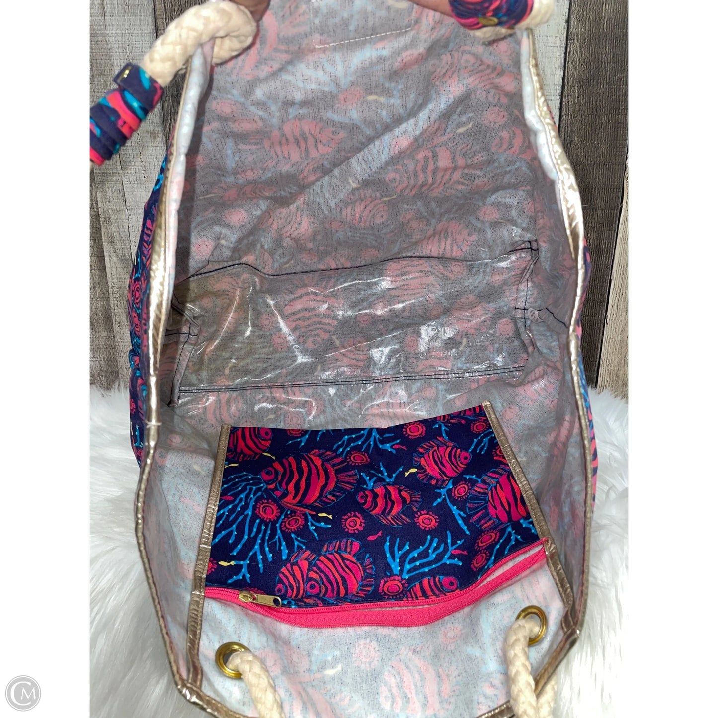 Tote Designer By Lilly Pulitzer, Size: Large