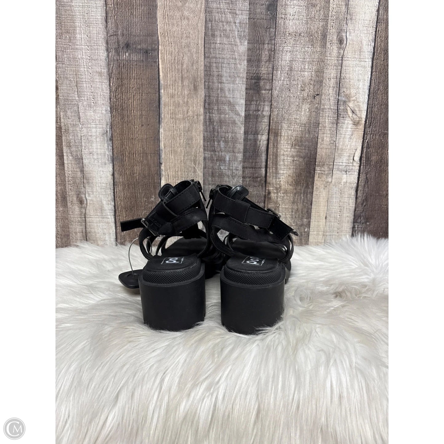 Sandals Heels Block By Cme In Black, Size: 10