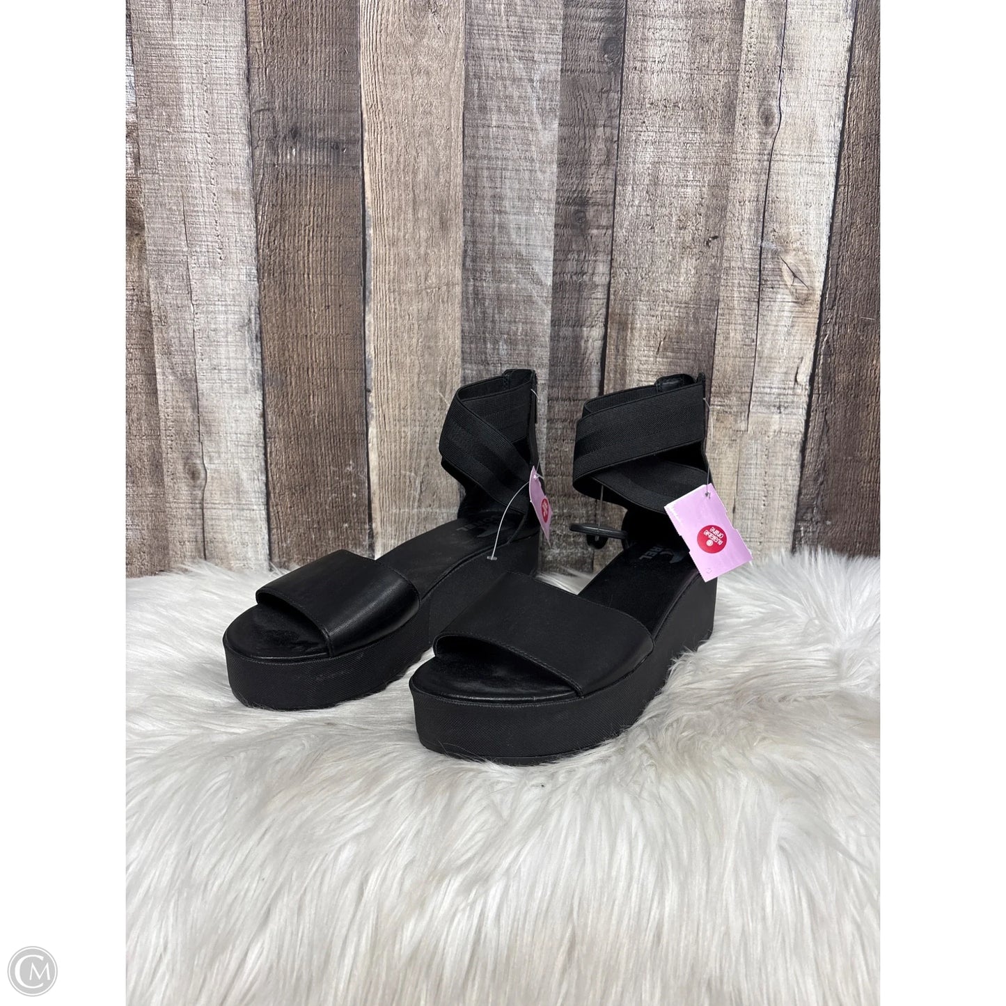 Sandals Heels Platform By Sorel In Black, Size: 10